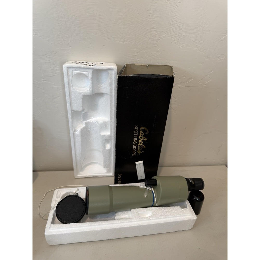 Vintage Cabela's SSD600 20x-60x 60mm Straight Spotting Scope Japan Optics Boxed